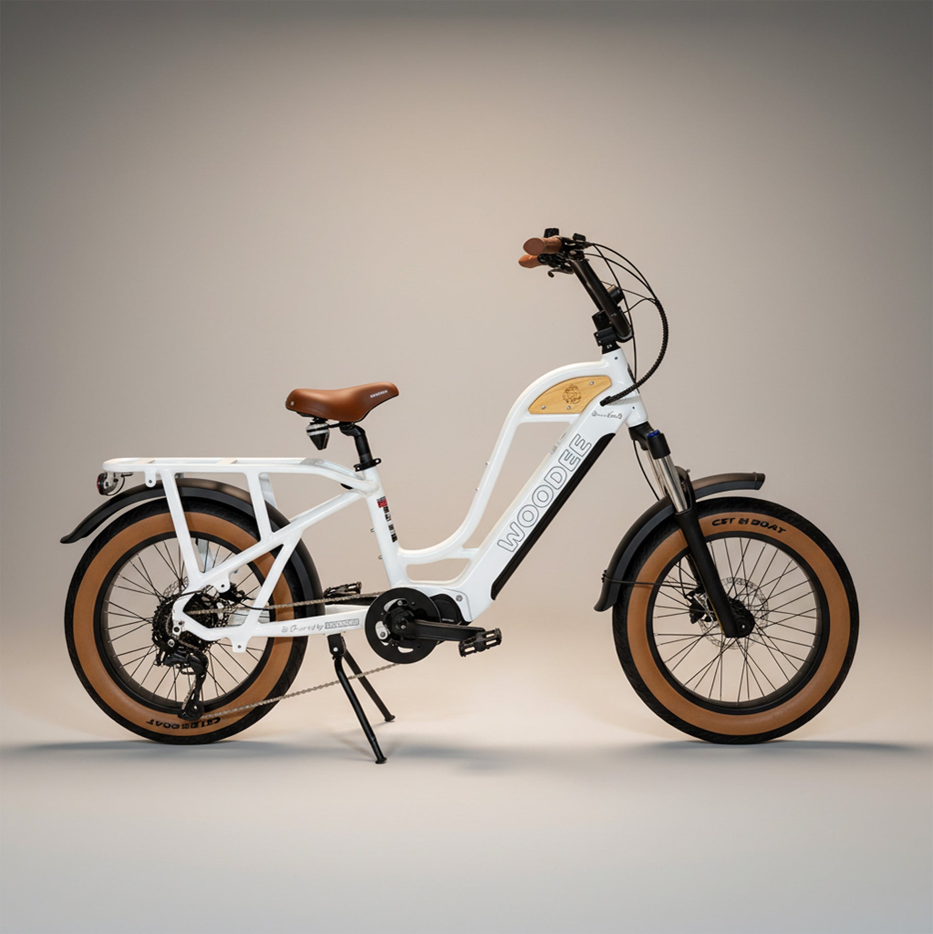 Woodee Beach Cab 20 Blanc nacré - fatbike électrique