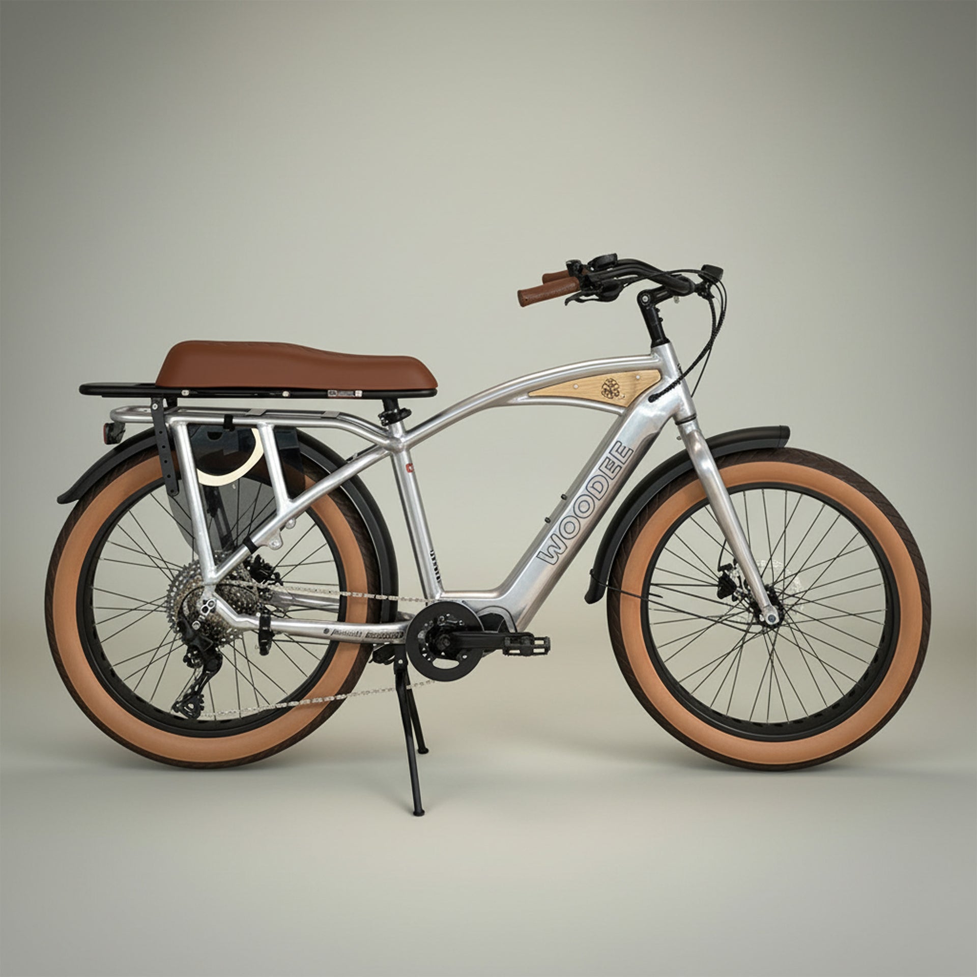 Woodee Beach Cab 26C Alu Brossé – Vélo électrique cruiser fat bike