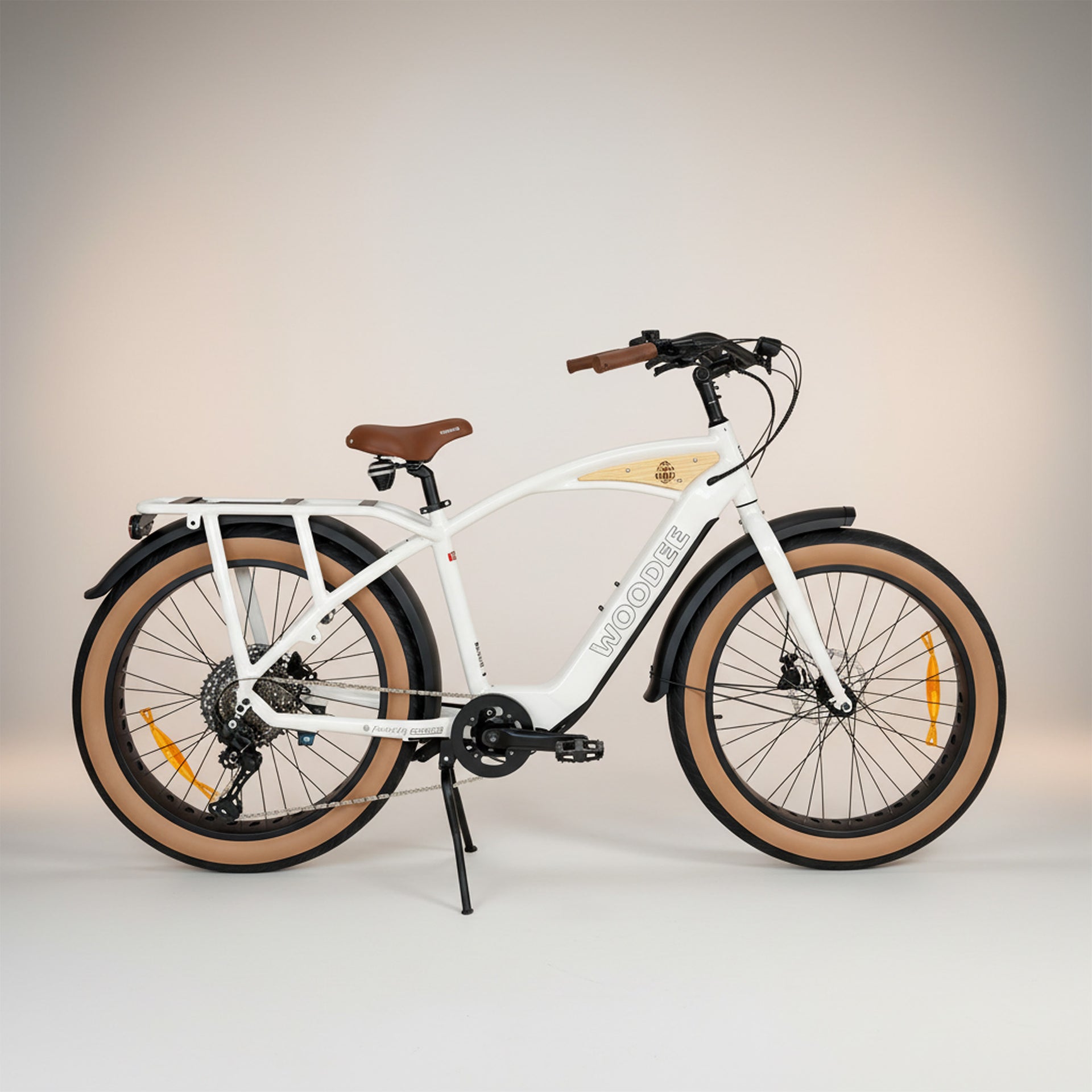 Woodee Beach Cab 26C Blanc Nacré – Vélo électrique cruiser fat bike