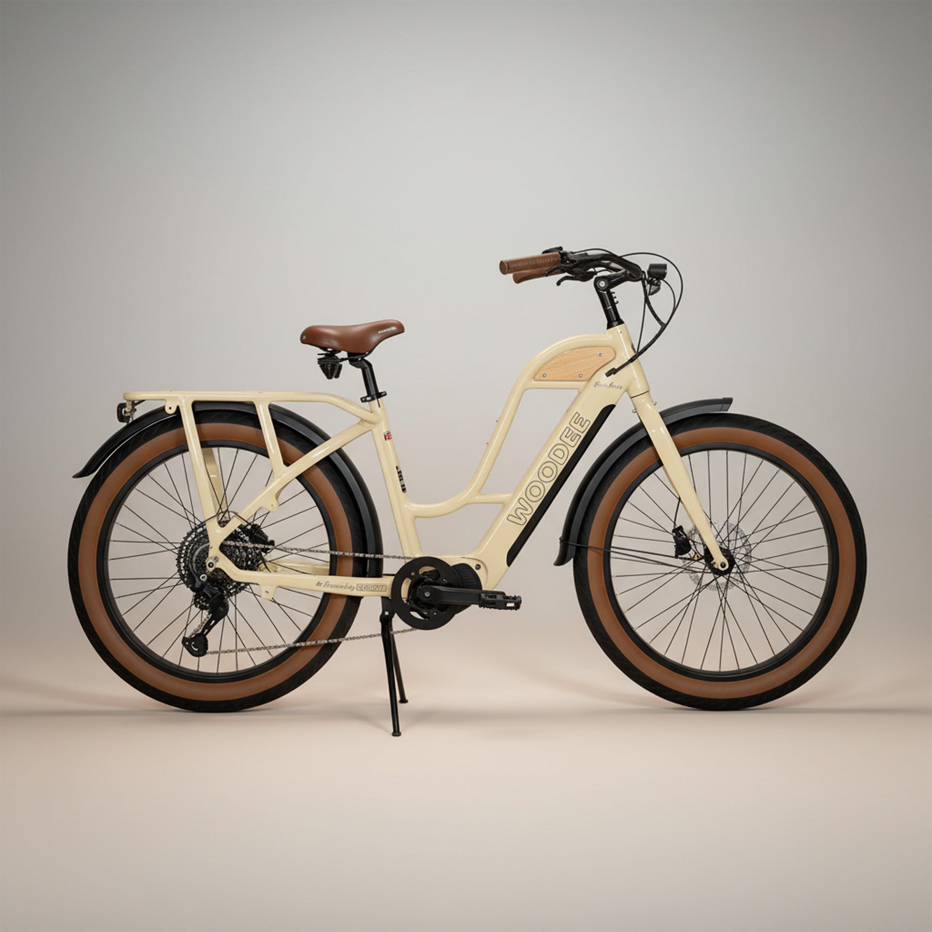 Woodee Beach Cab 26 Swan Beige - Vélo fatbike électrique col de cygne